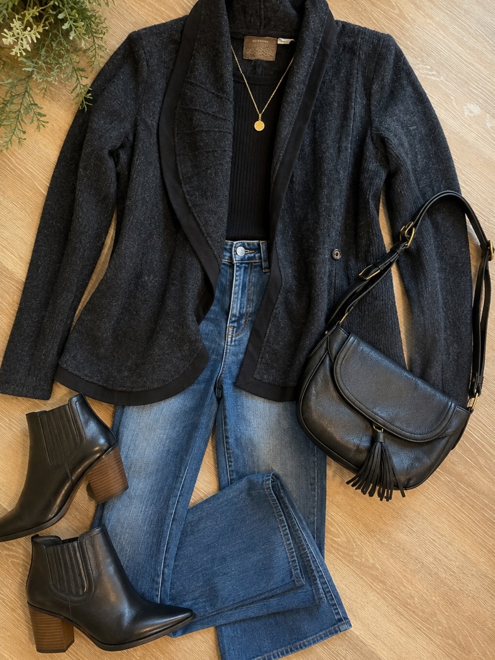 Anthropologie Guinevere Charcoal Gray Wool Blend Asymmetrical Shawl Cardigan